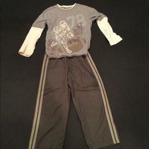 Jumping beans boys athletic pants and long sleeve t-shirt